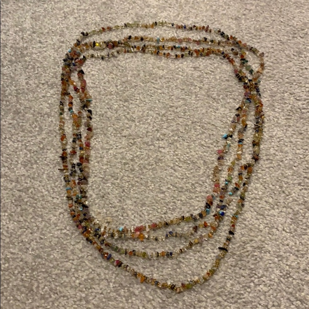 Bead and stone necklace
